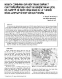 Nghiên cứu đánh giá hiện trạng quản lý chất thải rắn sinh hoạt tại huyện Thanh Liêm, Hà Nam và đề xuất công nghệ xử lý thu hồi năng lượng phù hợp với địa phương