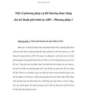 Một số phương pháp cụ thể thường được dùng cho kỹ thuật giải trình tự ADN - Phương pháp 1