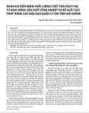 Đánh giá biến động khối lượng chất thải nguy hại từ hoạt động sản xuất công nghiệp và đề xuất giải pháp nâng cao hiệu quả quản lý cho tỉnh Hải Dương