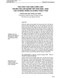 Tình hình thực hiện chiến lược nghiên cứu lâm nghiệp Việt Nam (2008-2020) - các khoảng trống và những thách thức