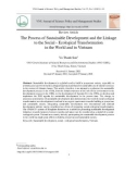 Tiến trình phát triển bền vững và sự gắn kết tới quá trình chuyển đổi sinh thái – xã hội trên thế giới và ở Việt Nam