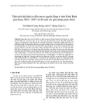 Tính toán khí thải từ đốt rơm rạ ngoài đồng ở tỉnh Ninh Bình giai đoạn 2010 - 2015 và đề xuất các giải pháp giảm thiểu