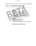 Lab A: Administering MMS