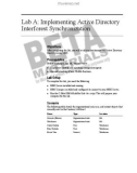 Lab A: Implementing Active Directory Interforest Synchronization