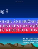 Bài giảng Độc chất học môi trường: Chương 9 - PGS. TS. Lê Quốc Tuấn