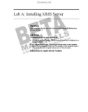 Lab A: Installing MMS Server