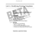 Lab A: Modifying Existing Templates