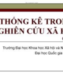 Bài Giảng : Thống kê trong nghiên cứu xã hội