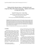 Đánh giá tiềm năng áp dụng cơ chế phát triển sạch trong hoạt động chăn nuôi lợn tập trung – Nghiên cứu thí điểm tại thành phố Hà Nội