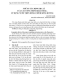 Những tác động địa lí của các công trình khai thác, sử dụng nước trên dòng chính sông Hương