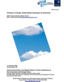 Climates of Change: Sustainability Challenges for Enterprise