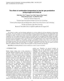 The effect of combustion temperature to low-tar gas production using oxygen-enriched air