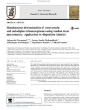 Simultaneous determination of rosuvastatin and amlodipine in human plasma using tandem mass spectrometry: Application to disposition kinetics