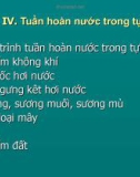 ChươngIV: Tuần hoàn nước trong tự nhiên