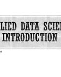 Lecture Applied data science: Introduction