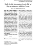 Đánh giá tình hình phát sinh nước thải tại khu vực phía nam tỉnh Bình Dương