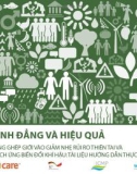 Bình đẳng và hiệu quả - Lồng ghép giới vào giảm nhẹ rủi ro thiên tai và thích ứng biến đổi khí hậu: Tài liệu hướng dẫn thực hành