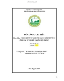 Đề cương chi tiết học phần: Chiến lược và chính sách môi trường (Dùng cho NCS ngành Khoa học môi trường)