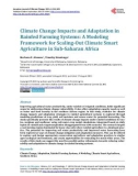 Climate Change Impacts and Adaptation in Rainfed Farming Systems: A Modeling Framework for Scaling-Out Climate Smart Agriculture in Sub-Saharan Africa