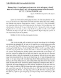 Ảnh hưởng của thời điểm và phương pháp bón đạm, lân và kali đến năng suất cà phê vối kinh doanh tại xã Quảng Hiệp, huyện Cưmnga tỉnh Đăk Lăk