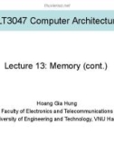 Lecture Computer architecture - Lecture 13: Memory (cont.)