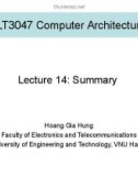 Lecture Computer architecture - Lecture 14: Summary