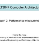 Lecture Computer architecture - Lecture 2: Performance measurement