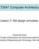 Lecture Computer architecture - Lecture 3: ISA design princples