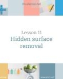 Lecture Computer Graphics and Virtual Reality slides - Lesson 11: Hidden surface removal