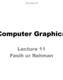 Lecture Computer graphics - Lecture 11