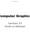 Lecture Computer graphics - Lecture 13