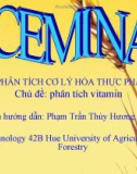 PHÂN TÍCH CƠ LÝ HÓA THỰC PHẨM