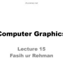 Lecture Computer graphics - Lecture 15