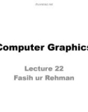 Lecture Computer graphics - Lecture 22