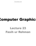 Lecture Computer graphics - Lecture 23