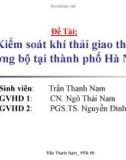 Đề tài: Kiểm soát khí thải giao thông đường bộ tại Tp Hà Nội