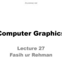 Lecture Computer graphics - Lecture 27