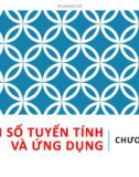 Bài giảng Toán tài chính - Chương 5a: Đại số tuyến tính và ứng dụng