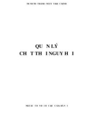 Giáo trình Quản lý chất thải nguy hại - Trịnh Thị Thanh, Nguyễn Khắc Kinh