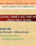 Bài giảng Thiết kế thí nghiệm (Phần thực hành) - Hà Xuân Bộ