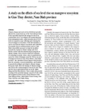 A study on the effects of sea level rise on mangrove ecosystem in Giao Thuy district, Nam Dinh province