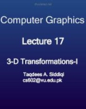 Lecture Computer graphics - Lesson 17: 3-D transformations I