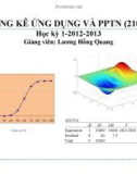 Bài giảng Thống kê ứng dụng và PPTN (210335) - Lương Hồng Quang