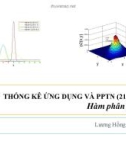 Bài giảng Thống kê ứng dụng và PPTN (210335): Hàm phân phối - Lương Hồng Quang