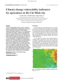 Climate change vulnerability indicators for agriculture in Ho Chi Minh city