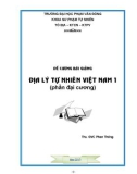 Bài giảng Địa lý tự nhiên Việt Nam 1 - ĐH Phạm Văn Đồng