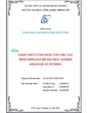 Bài tiểu luận: Logic mờ và ứng dụng vào việc xác định thời gian đề thi trắc nghiệm khách quan tự động