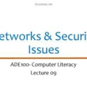 Lecture Computer literacy - Lecture 09: Networks & Security Issues