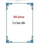 Bài giảng Cơ học đất - ThS. Trần Minh Tùng