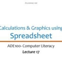 Lecture Computer literacy - Lecture 17: Calculations & Graphics using